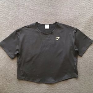 Gymshark Black Short Sleeve Workout Fitness Tee Small Neon Yellow Green Logo